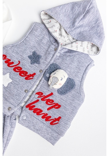 Babymod Fil Figürlü Üçlü Yelekli Kız Bebek Takım