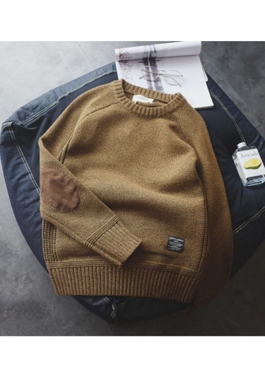 Erkekler İçin Kore Tarzı Kazak Haki