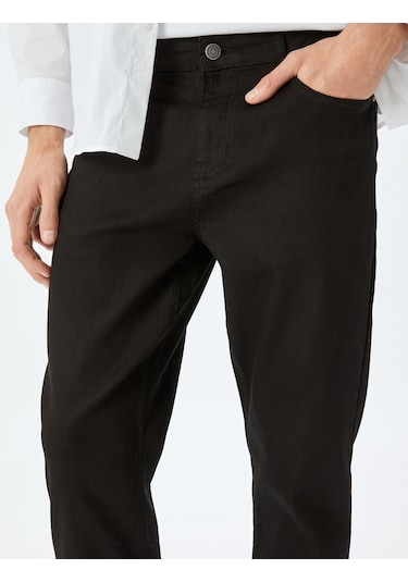Koton Slim Fit Kot Pantolon - Brad Jean Siyah 5sam40061nd Siyah