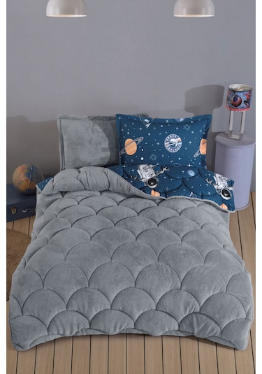 Nordqueen Wellsoft Tek Kişilik Uyku Seti Çift Taraflı Galaxy Lacivert