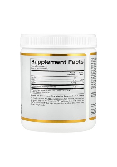 Collagen Peptides Powder With Hyaluronic Acid, Support For Healthy Hair, Skin, Nails, 7.05 Oz 200 G