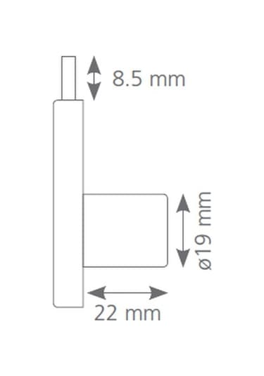 Canex Kare Çekmece Kilidi D 19 Mm X L 22 Mm Mobilya