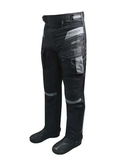 Prosev Armor Maxdura Kumaş Çok Fonksiyonlu Motosiklet Kadın Pantolonu Gri - Siyah