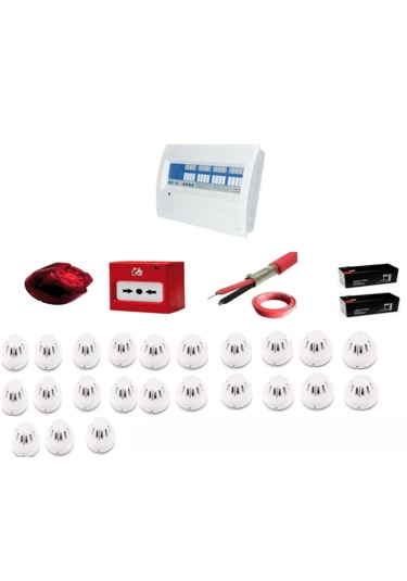 23 Bölgeli Konvansiyonel Sertifikalı Yangın Alarm Seti
