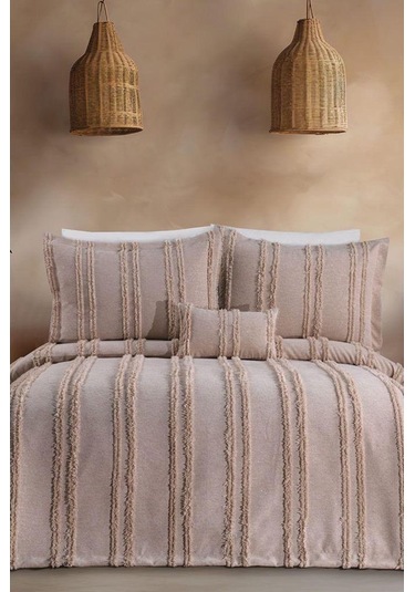 Ways Şönil Çift Kişilik Yatak Örtüsü Cappucino Cappuccino