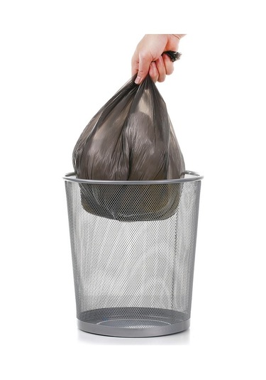 Pazly 100 Adet Dayanıklı 45x50cm Çevre Dostu Siyah Poşet - 5 Rulo Paketi - Pratik Atık Poşeti Siyah