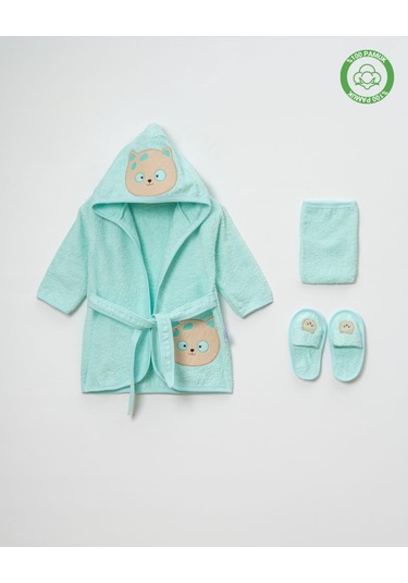 Kedili Bornoz Takımı 1-2 Yaş Mint