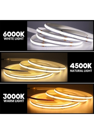 Kırmızı Dc 5v Usb Cob Şerit 320leds/m Beyaz/buz Mavisi/pembe/sarı/pembe/kırmızı Esnek Şerit Halat Gece Lambası Tv Arkaplan Led Şerit 1m