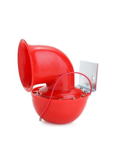 Springsun 12v Kırmızı Elektrikli Boğa Boynuzu Hava Klarneti - 200db Yüksek Ses, Araba Motosiklet Kamyon Gemi İçin - Dayanıklı Abs Ve Metal Malzeme