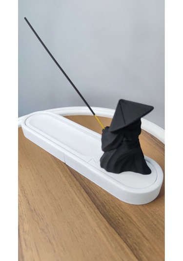 Tütsülük, Oda Kokusu Tütsülük Samuray Şeklinde Dekoratif Biblo Hediyelik Çubuk Tütsülük Siyah