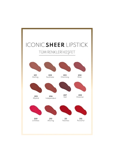 Note Cosmetics Iconic Sheer Lipstick Nemlendirici Parlak Ruj 203 Charming Nemlendirici Parlak Ruj - Nude 203
