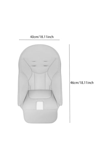 Suntek Bebek Yemek Sandalyesi Örtüsü Pu Deri Açık-gri