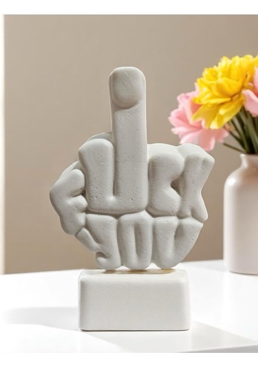 El Şeklinde El Yapımı Dekoratif Heykel Mizahi Tasarım