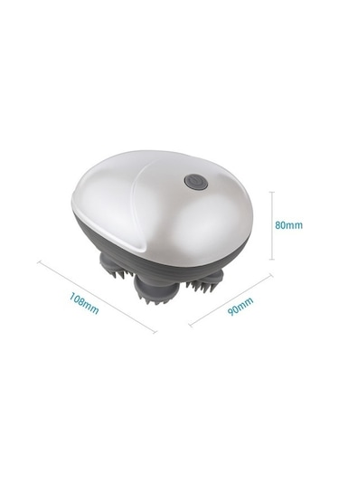 Tysm Novahub Akıllı Baş Saç Derisi Masaj Aleti, Beyaz+gri, 108x90x80mm, Harika Stres Giderici Çok Renkli