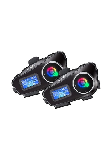 Q58-max Telsiz Özellikli 2 Kişi Bağlantılı Bluetooth Kask Kulaklık Çifti