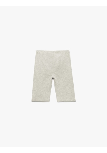 Koton Pamuklu Beli Lastikli 3'lü Basic Kısa Tayt Seti Gri 5skg10313ak Gri