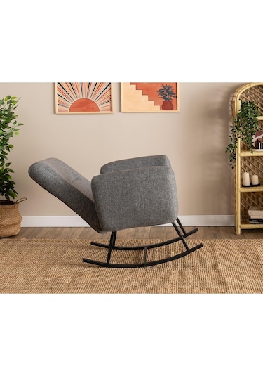 Pafu Kono Tv / Dinlenme / Baba / Emzirme Koltuğu Sallanan Sandalye - Keten Açık Gri