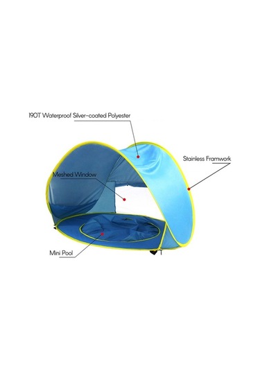 Artfulabode Uv Taşınabilir, Renkli Pratik Otomatik Korumalı, Kazıklı İçin Havuz Geeroyoo Çok Çadırı Bebekler Açılır, 4 - Rx Çok Renkli