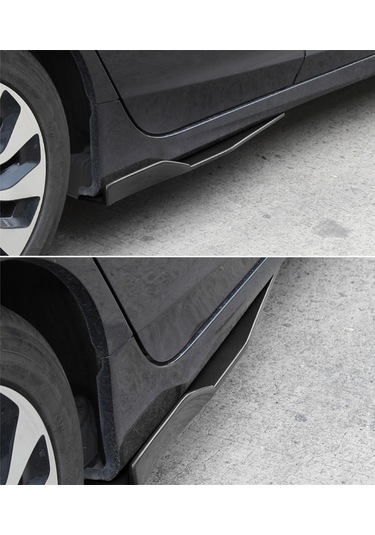 Monyee Genel Araba Modifikasyonu İçin Siyah Abs Bıçak Kenar Etekleri - 74.5cm, 2 Adet, Somunlar Dahil