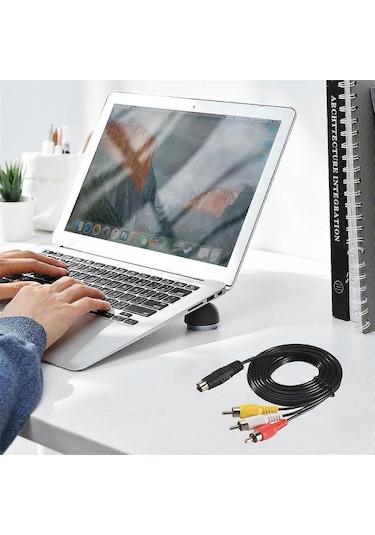 1,5 M S-video Erkek - 3 Erkek Tv Pc Dönüştürme Kablosu, Ses Ve Görüntü Aygıtları İçin 4 Pin