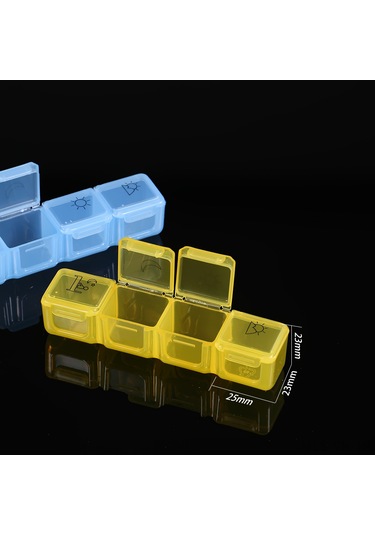 Vkemall 28 Bölmeli Günlük İlaç Organizerı - Günde 4 Kez İlaç Saklama Kutusu - 7 Günlük Kullanim Diğer