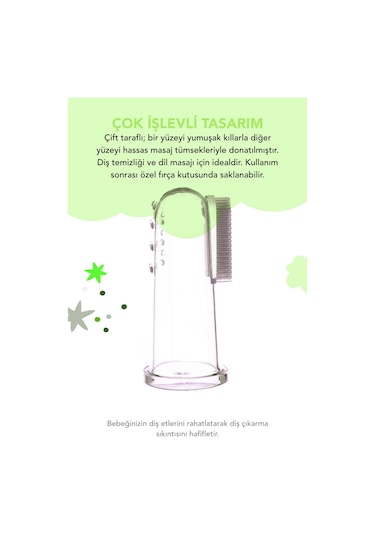 Babyton İkili Silikon Parmak Fırça