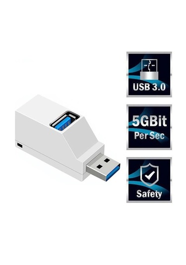 Usb 3.0 Çoklayıcı Çoğaltıcı Hub 3 Port 2.0 3.0 Switch Uyumlu