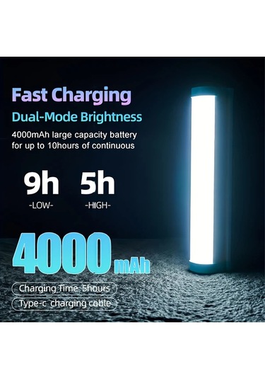 Xuweiwei Taşınabilir Çok Fonksiyonlu Dış Mekan Askılı Lamba Mıknatıslı Tabanlı Spor Led Kamp Lambası Şarj Edilebilir Pil Açık Hava Maceraları Balıkçılık Acil Durum Usb Şarj Altın