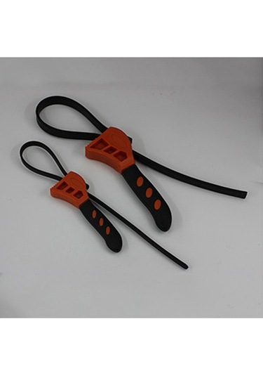 Pazly Çok Amaçlı Lastik Kayışlı Anahtar - Otomotiv, Musluk Açma Aleti Siyah, Kauçuk, 100mm/150mm Ayarlanabilir Siyah