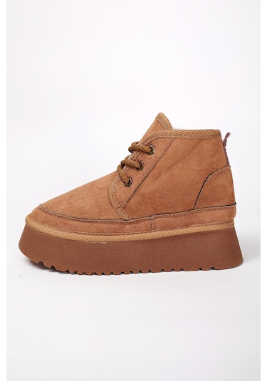 Silvana Kadın Bağcıklı Ugg A010-h61 Taba