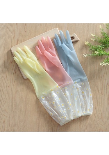 Flybuy Yeniden Kullanılabilir Bulaşık Eldiveni, 50cm Uzun 3'lü Paket Diğer Çift Diğer