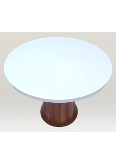 Masa Anıt Model Parlak Beyaz Lake Ceviz Boya Kayın 120cm Kutu Sevk El Yapım