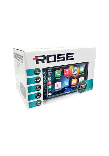 Rose Dc-6350bt Android, Usb,kablolu Carplay 7 Double-din Teyp