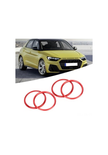 Reedark Audi A1 İç Mekan Klima Vant Dekorasyon Halka, Alüminyum Alyaş, 4 Adet,  Ebat, Korozyon Dirençli, Kolay Kurulum