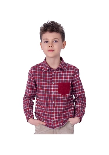 Kırmızı Ekose Erkek Çocuk Gömlek 001
