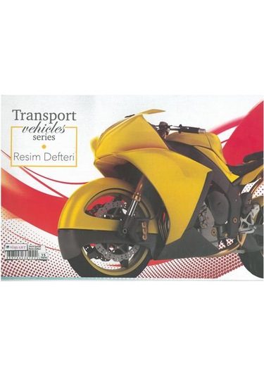 Sim 25x35 Spiralli Karton Kapak 15 Yaprak Resim Defteri Motor