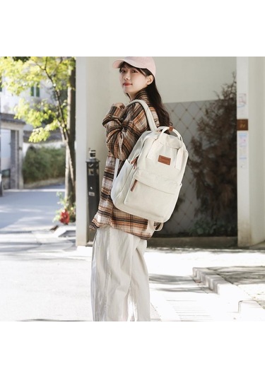 Siyah Kadife Kadın Sırt Çantası Okul Çantası Kız Öğrenci Seyahat Sırt Çantası Siyah