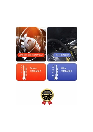 Özel Üretim Dayanıklı Titanyum Gümüş Kaplama Uv Geçirmez Tüm Araçlar Araba Ön Cam Şemsiye Güneşlik