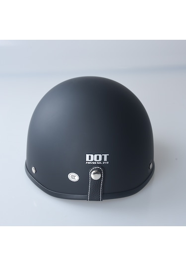 Tcherchi Retro Açık Motosiklet Kaskı Mat Siyah