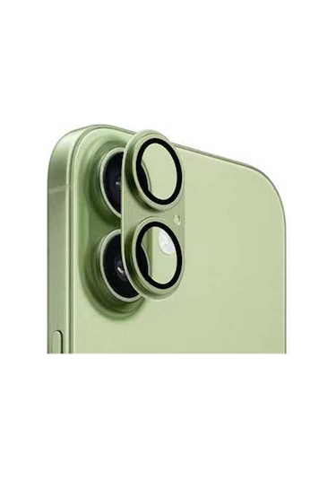 Apple Uyumlu iPhone 17 Mkst Cl-20 Kamera Lens Koruyucu - Yeşil Yeşil