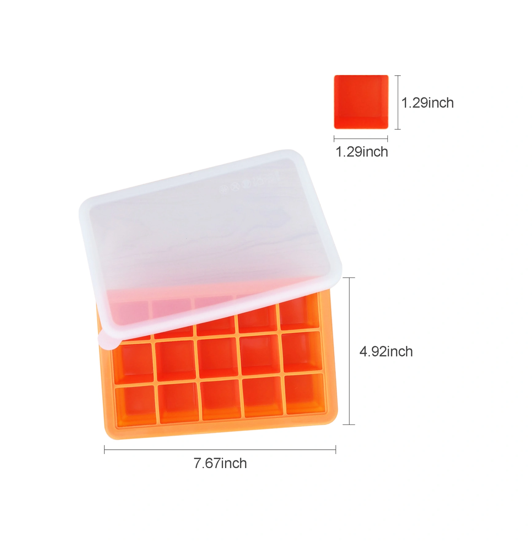 Padalink 15 Hücreli Silikon Buzluk Kalıbı, Çıkarılabilir Kapaklı, Kolay Buz Salımı, Yiyecek Dereceli, Ev Ve Restoran Kullanıma Uygun Çok Renkli