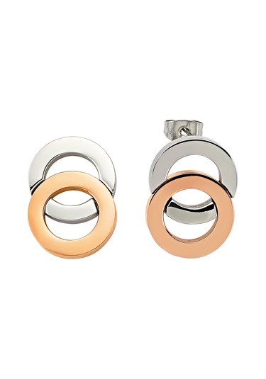 Swarovski Taşlı 316L Çelik Antiallerjik Altın Kaplama Çelik Küpe Çok Renkli