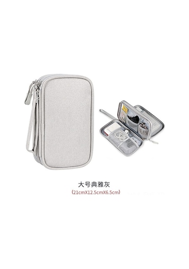 Fastbuy Dayanıklı Gri Switch Saklama Çantası - Yumuşak Kumaş, Usb, Kulaklık Koruyucu, Elegant Tasarım
