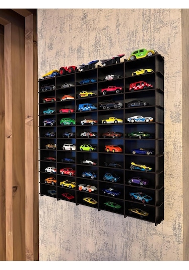 Oyuncak Araba Rafı Mobilya Siyah