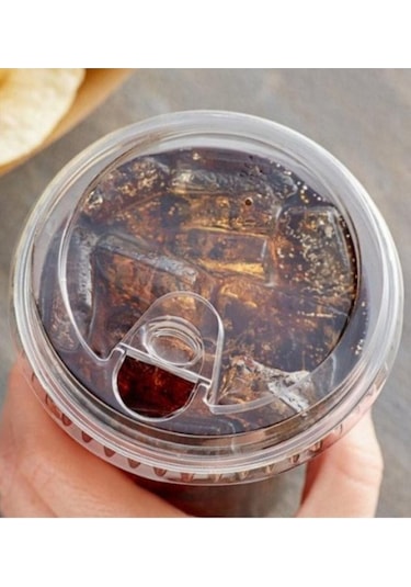 470 Cc Plastik Bardak Limonata Milkshake Bardağı 50 Adet Klips Kapaklı