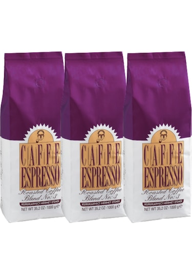 Kurukahveci Mehmet Efendi Caffe Espresso Blend No: 3 Kahve 3 x 1 KG