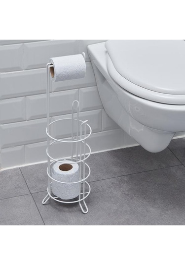 Suntel Yedekli Tuvalet Kağıtlığı - Beyaz Beyaz