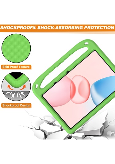 Honor Pad 10 Kılıf El Tutacağı Destekli Tablet Eva Kılıfı - Yeşil Tablet Kılıfı