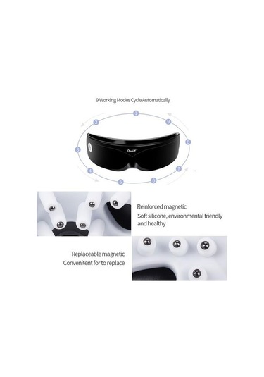 Ckeyin Elektrikli Göz Masajı Akupunktur Noktaları Titreşim Manyetik Masaj Koyu Koyu Çevreleri Küçült Kafa Stres Kablosuz Kablosuz 48 Göz Masaj Enstrümanı Bt4yof Çok Renkli