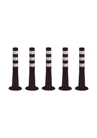 5 Adet Siyah Renk Otopark Düzenleyici 75 Cm Eco Delinatör